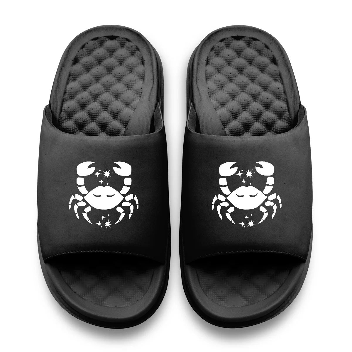 Cancer Zodiac Symbols Motive Slide Sandals - Image 2