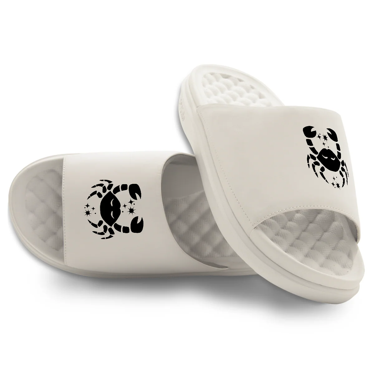 Cancer Zodiac Symbols Motive Slide Sandals - Image 3