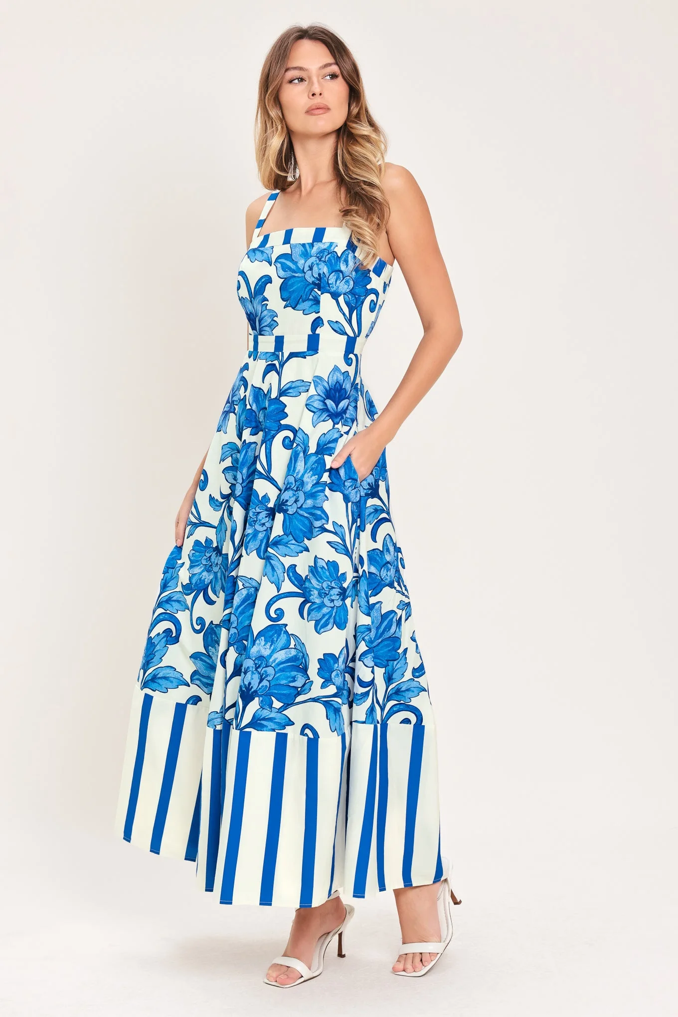 Capri Garden Woven Midi Dress - Image 5