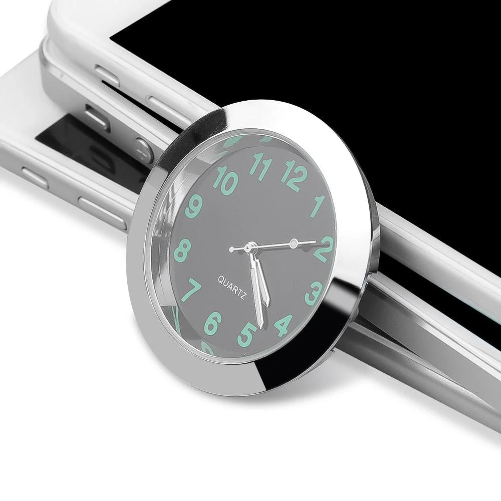 Car Clock Ornament Auto Watch Decoration Automobiles  Car Dashboard Clock Cars Air Vent Clip Quartz Clocks Mini Luminous Quartz Analog Watch Universal Pocket Stick-On Clock Perfect Interior Dashboard Time Display Digital Pointer Clock In Car Accessories - Image 13