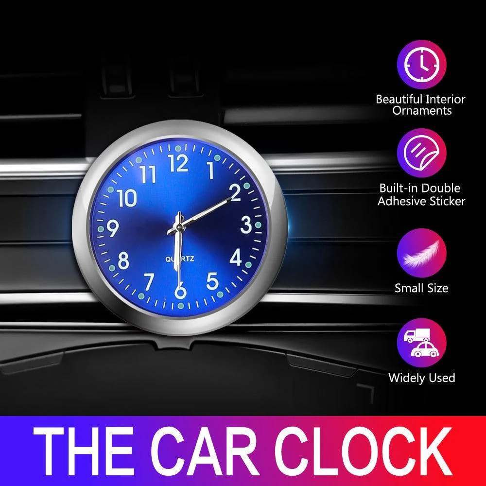 Car Clock Ornament Auto Watch Decoration Automobiles  Car Dashboard Clock Cars Air Vent Clip Quartz Clocks Mini Luminous Quartz Analog Watch Universal Pocket Stick-On Clock Perfect Interior Dashboard Time Display Digital Pointer Clock In Car Accessories - Image 15