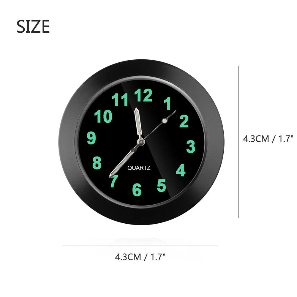 Car Clock Ornament Auto Watch Decoration Automobiles  Car Dashboard Clock Cars Air Vent Clip Quartz Clocks Mini Luminous Quartz Analog Watch Universal Pocket Stick-On Clock Perfect Interior Dashboard Time Display Digital Pointer Clock In Car Accessories - Image 2