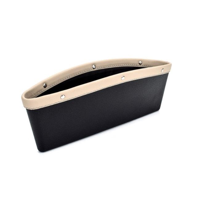 Car Seats Gap Bag Case Storage Bag PU Car Organizer Artificial Leather Pocket Slot Storage Pocket Cup Holder Car Accessories Car Seat Gap Organizer Universal Fit Storage Pockets Adjust Helps Reduce Distracted Driving & Holds Phone Money Cards Keys - Image 3