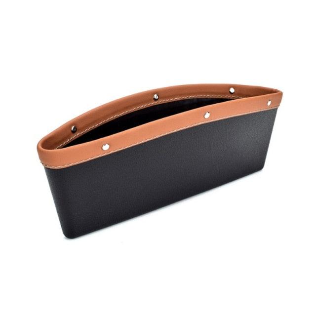 Car Seats Gap Bag Case Storage Bag PU Car Organizer Artificial Leather Pocket Slot Storage Pocket Cup Holder Car Accessories Car Seat Gap Organizer Universal Fit Storage Pockets Adjust Helps Reduce Distracted Driving & Holds Phone Money Cards Keys - Image 5