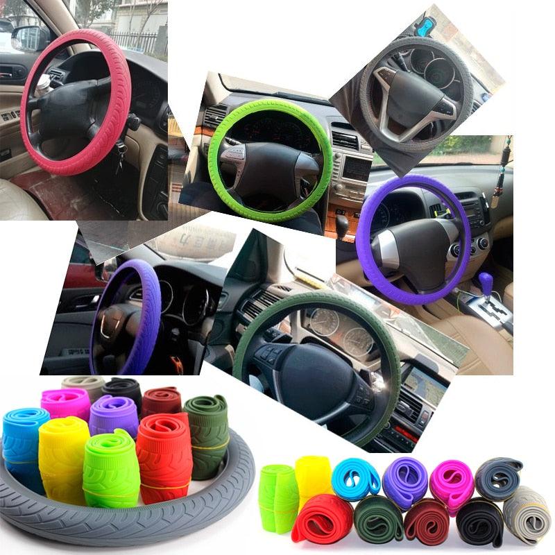 Car Silicone Steering Wheel Case Cover Shell Skid proof Car Accessories Car Silicone Steering Wheel Case Cover Shell Skid proof Car Accessories Car Steering Wheel Case Cover Shell Skid proof Car Accessories - Image 11