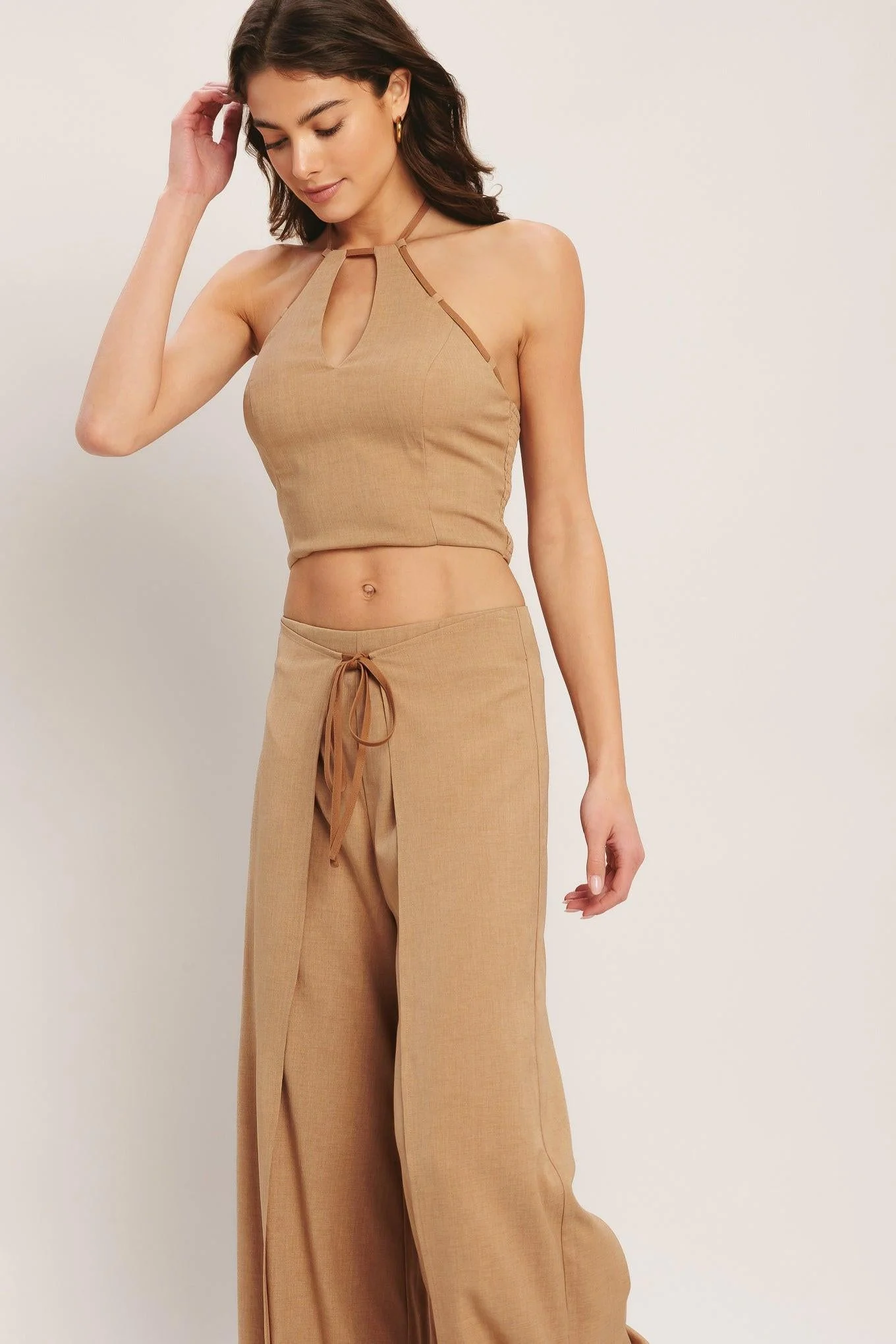 Caramel Coast Woven Crop Top - Image 3