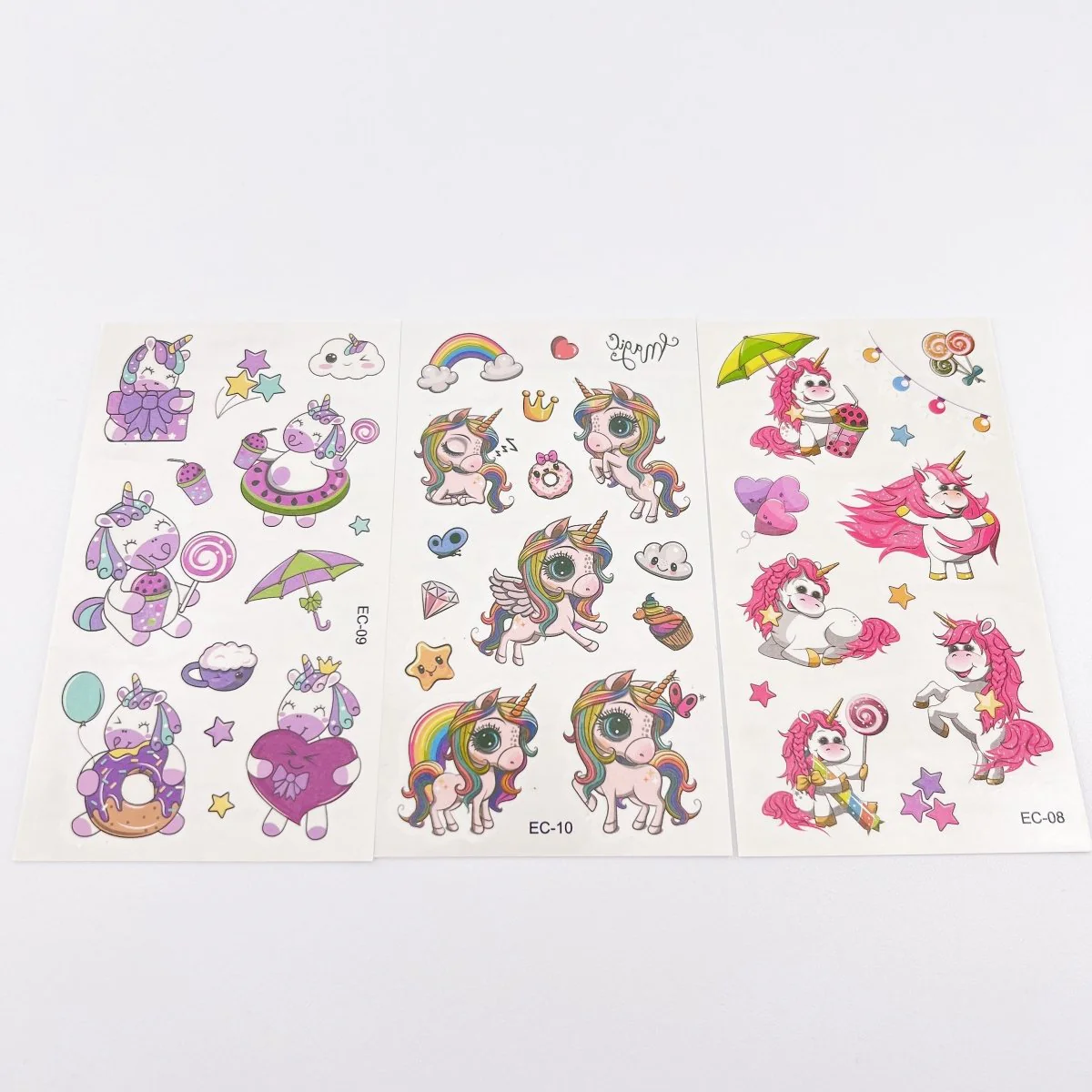 Cartoon Unicorn Tattoos – 10 Sheets for Girls Birthday Parties - Image 5