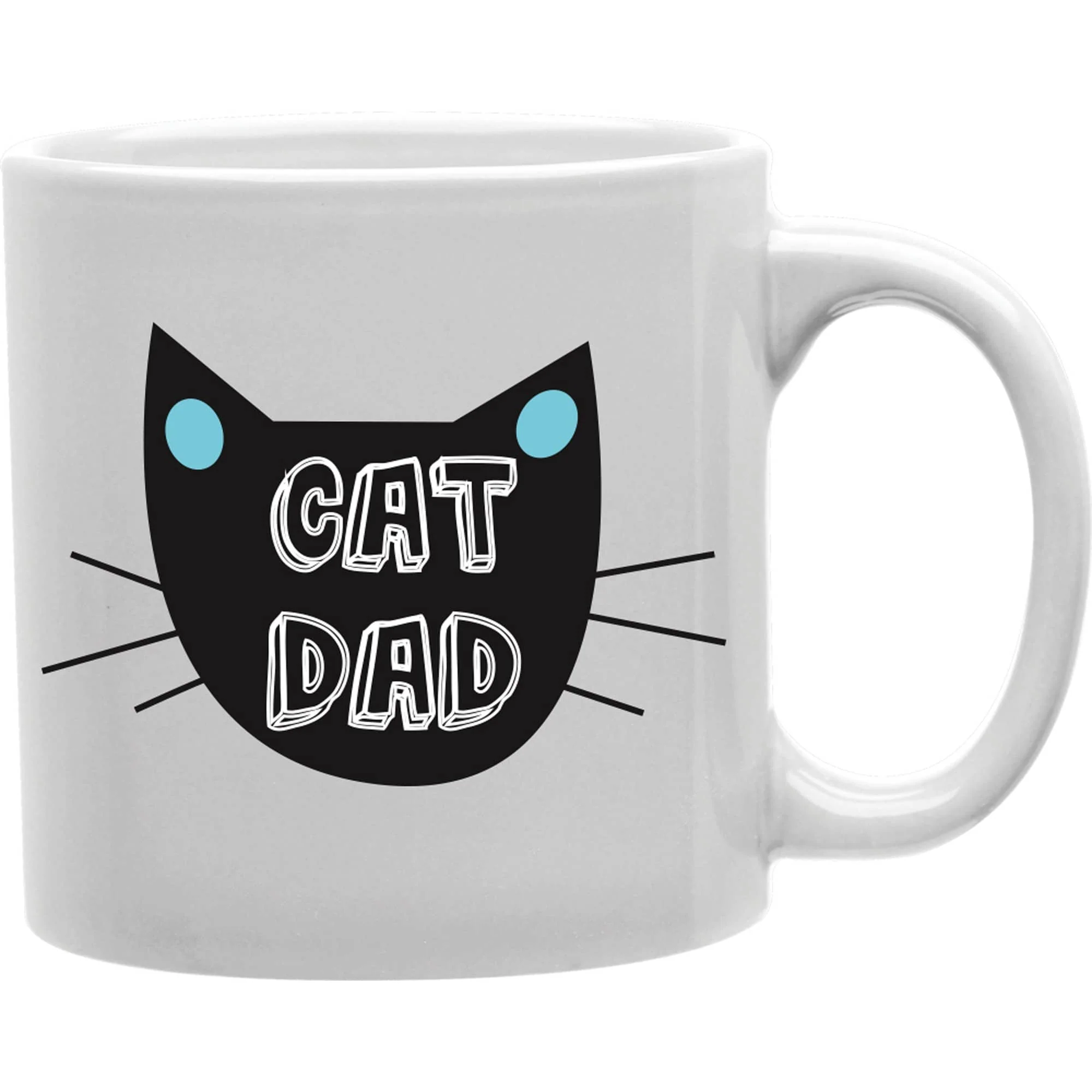 Cat Dad Mugs Coffee and Tea Ceramic Mug 11oz - Image 2
