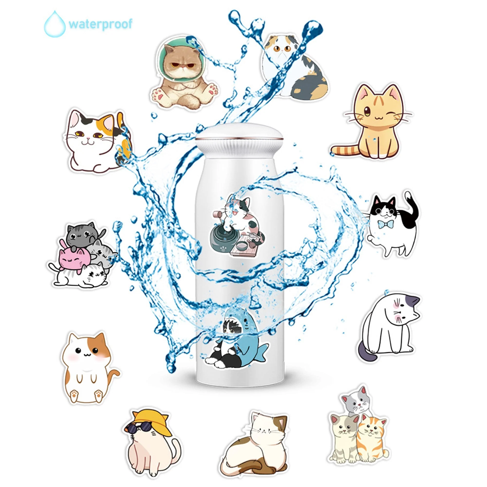 Cat Stickers – 50 Waterproof Vinyl Decals for All Surfaces - Image 13