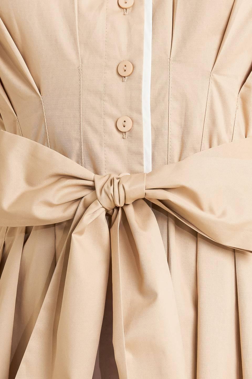 Catch You Later Khaki Woven Midi Dress - Image 8