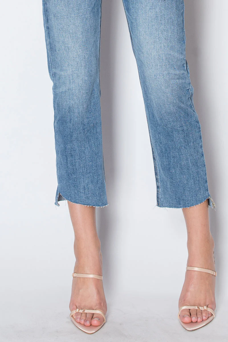 Cecilia Tummy Control High Rise Slim Straight Jeans - Image 4