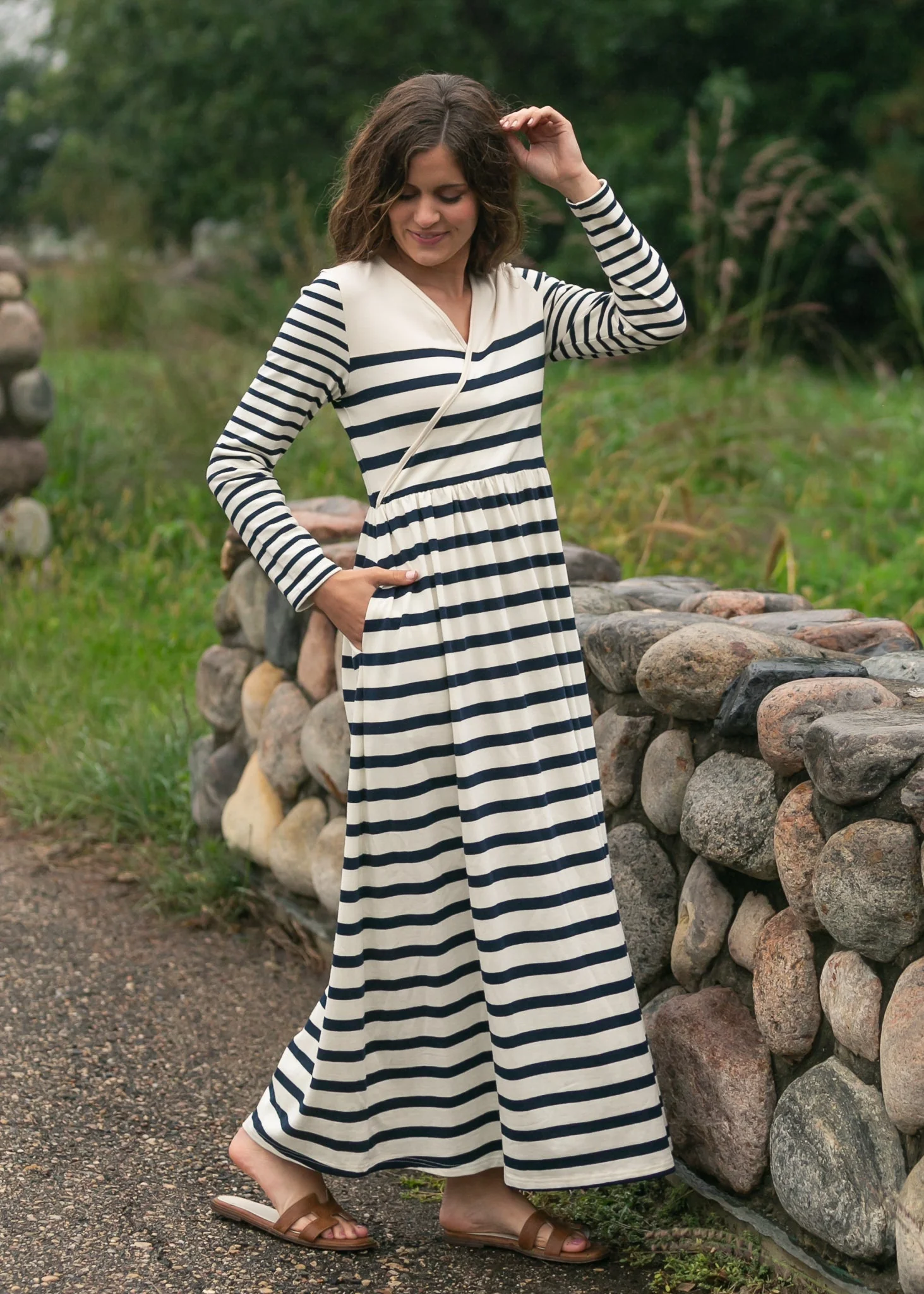 Celeste Striped Knit Maxi Dress - Image 12