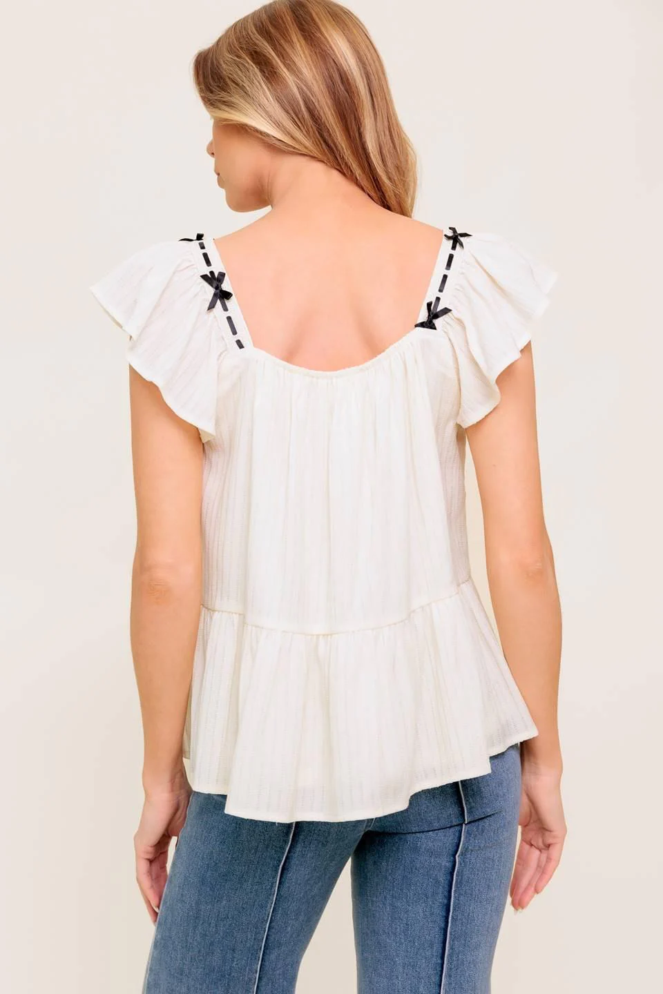 Celestial Crush Cream Woven Top - Image 7