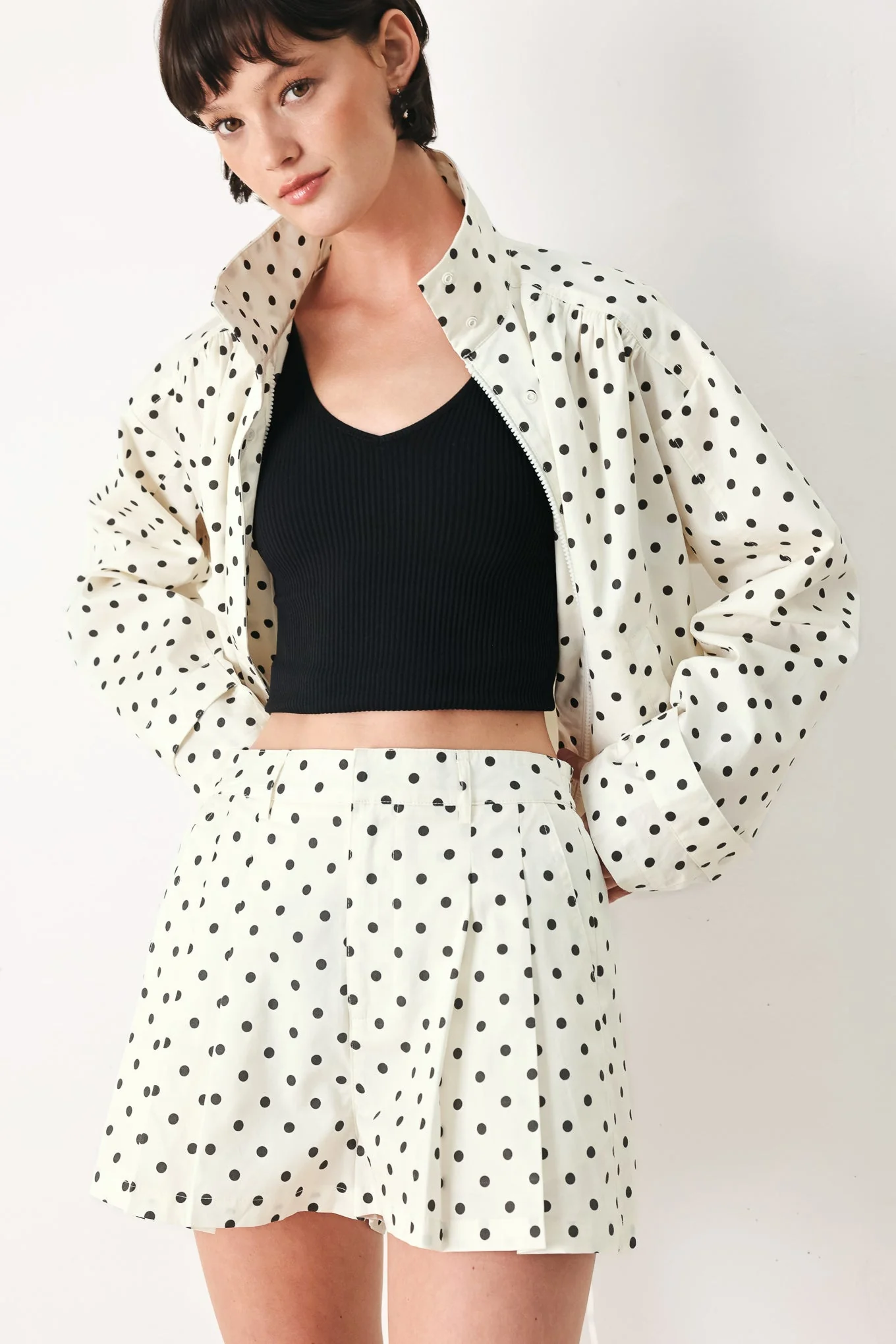 Champagne Dots Woven Shorts - Image 5
