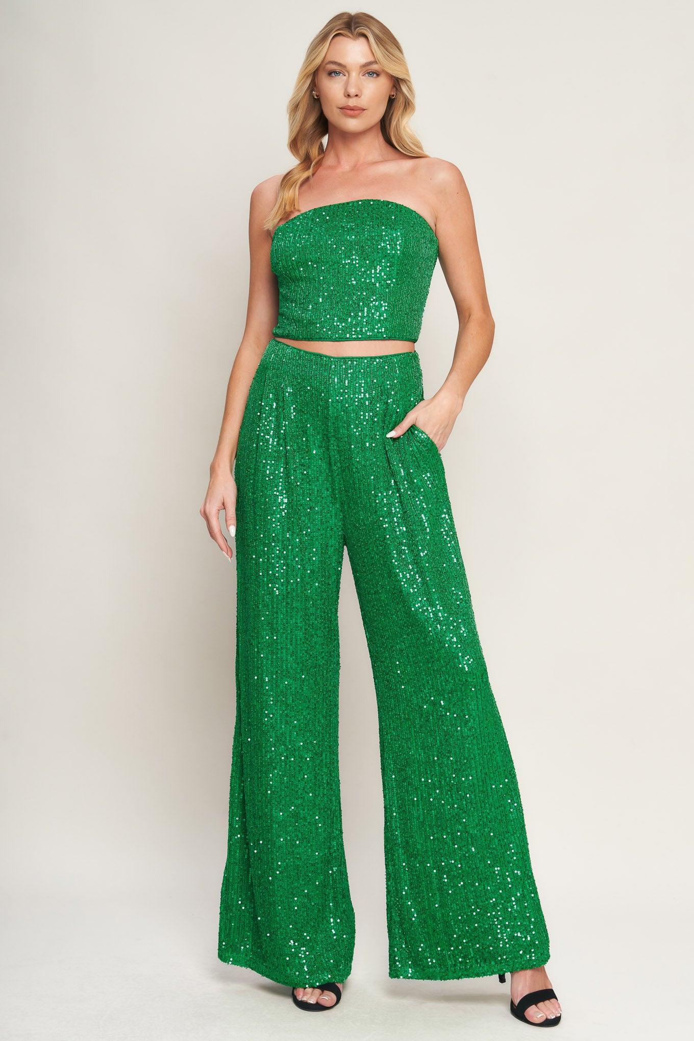 Charming Composure Sequin Top and Bottom Set - Image 13