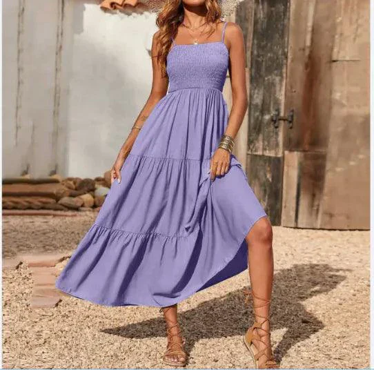 Chic Chiffon Layered Swing Dress - Image 46