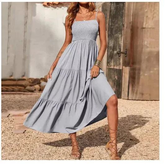 Chic Chiffon Layered Swing Dress - Image 73