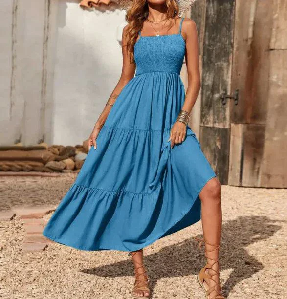 Chic Chiffon Layered Swing Dress - Image 86