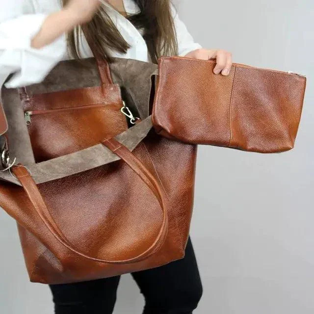 Chic Leather Tote Handbags - Image 8