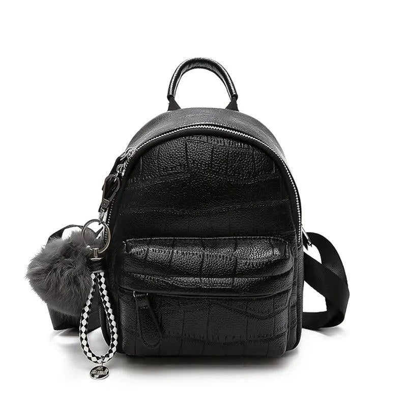 Chic Mini Leather Backpack - Image 4