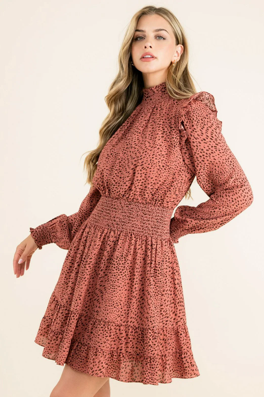 Christa Red Midi Dress - Image 4