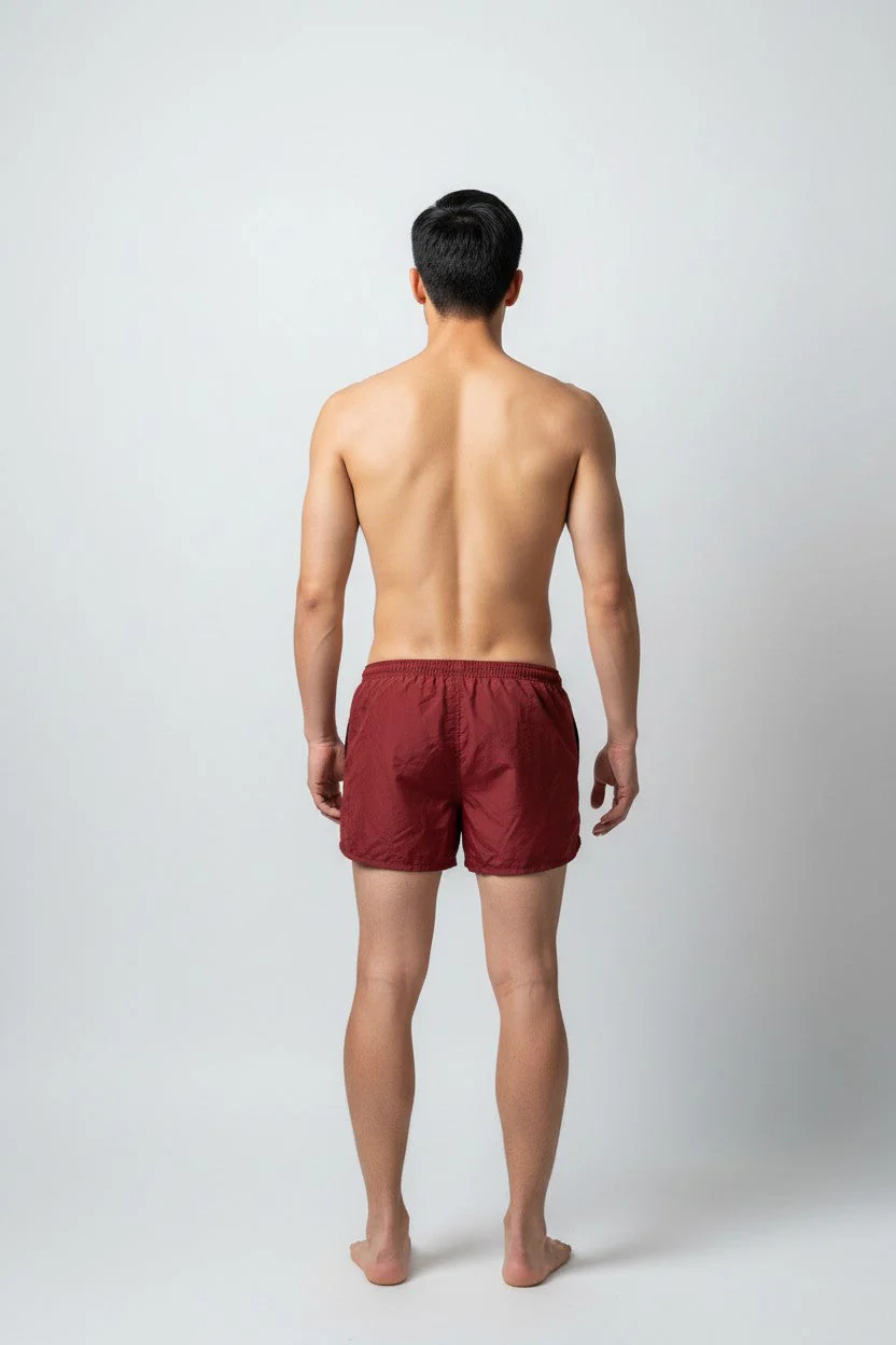 Christian Audigier Low Waist Swim Shorts, Waist Tie and Side Pockets BMS6190008M - Image 3