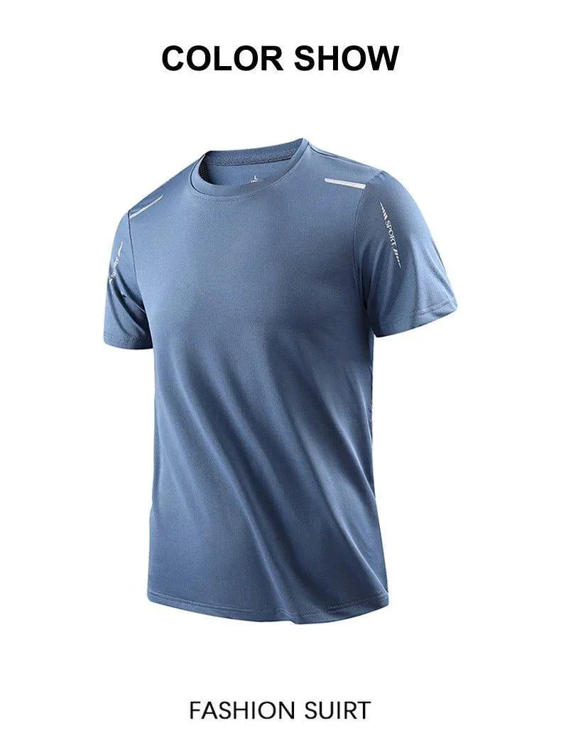 CHRLCK Men's Quick Dry Running T Shirt Size M Breathable Outdoor Sports Tee Hiking Fishing Summer Essentials - Image 11