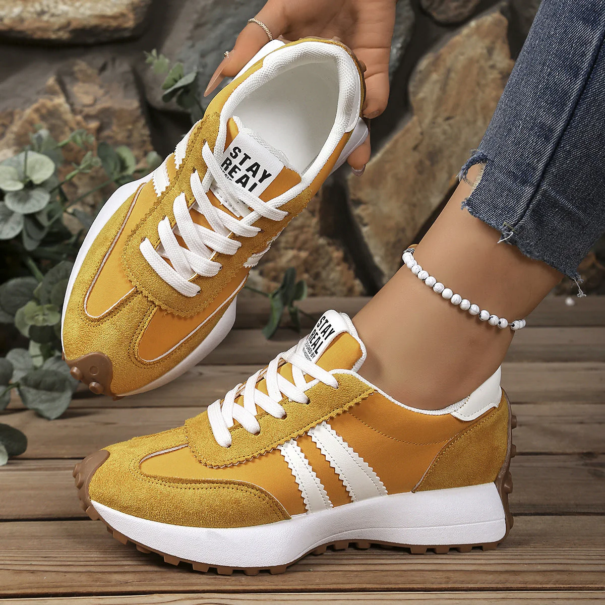 Chunky Thick-Sole Breathable Sneakers for women - Image 2
