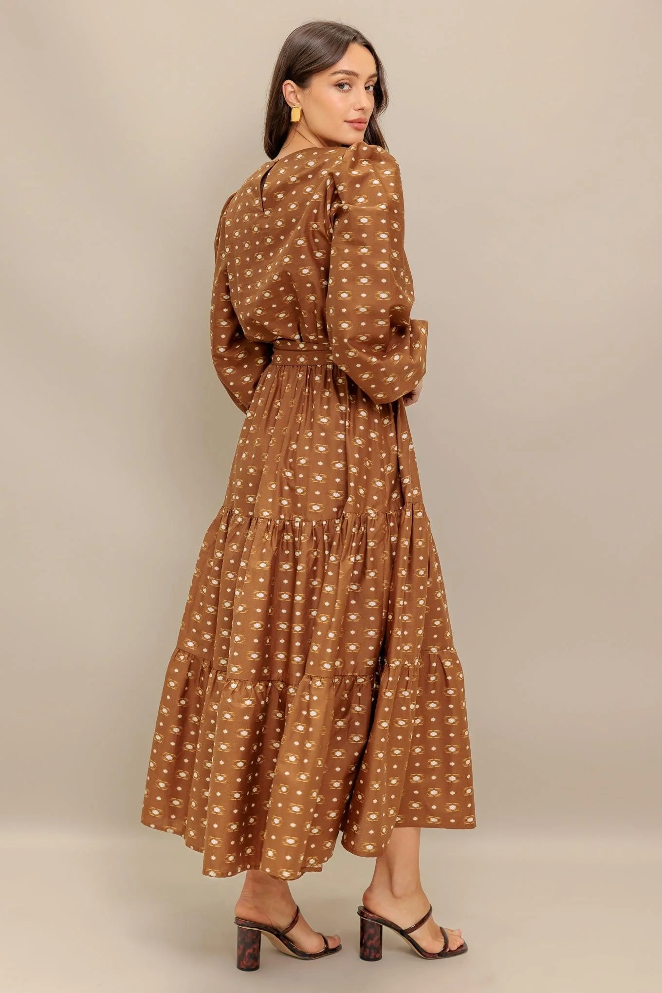 Cinnamon Waltz Woven Midi Dress - Image 3