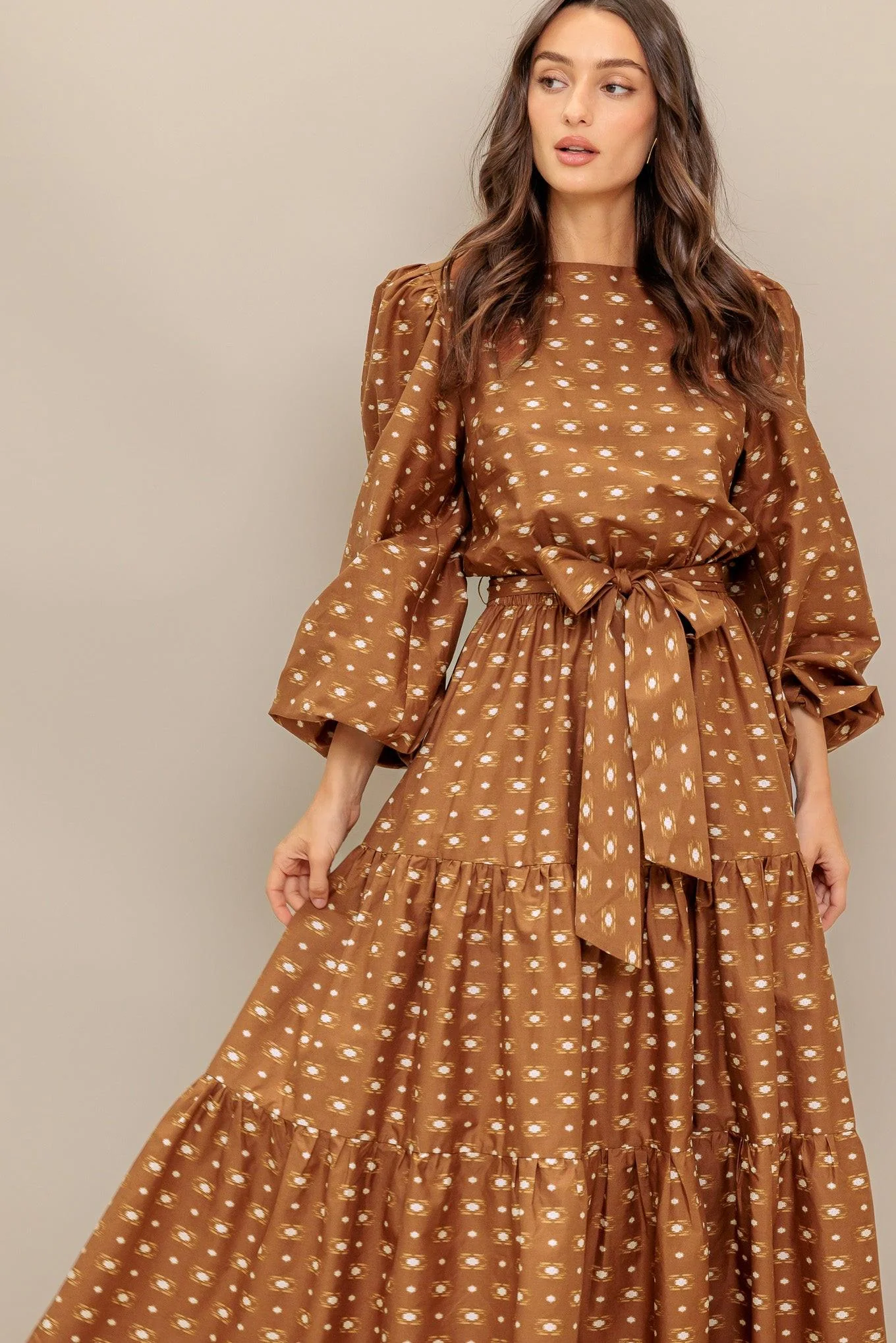 Cinnamon Waltz Woven Midi Dress - Image 6