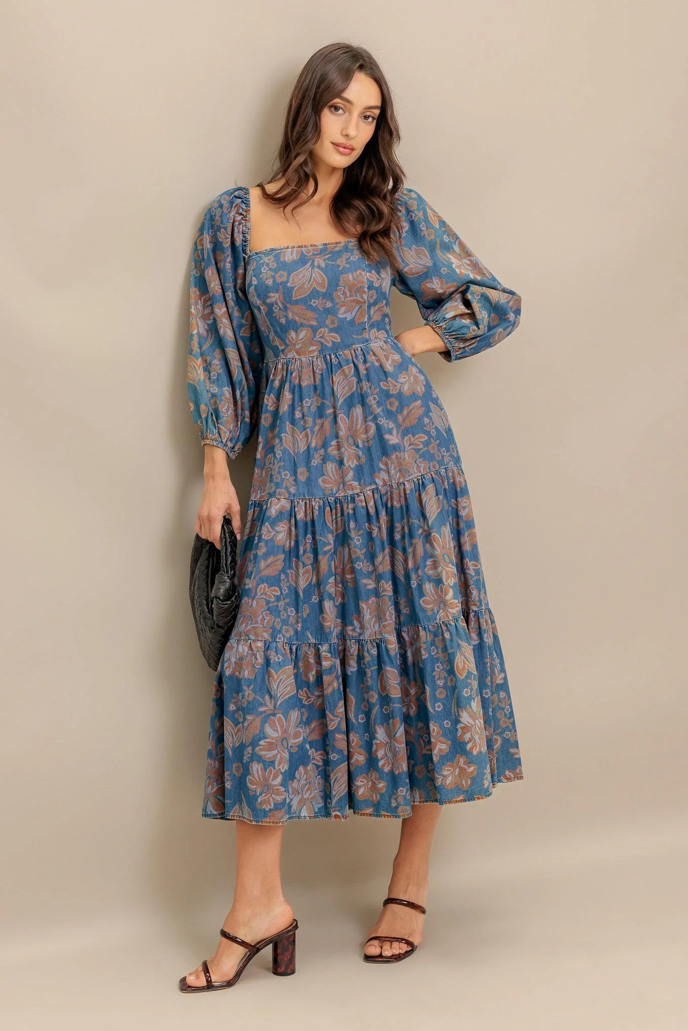 Circle of Friends Denim Midi Dress - Image 6