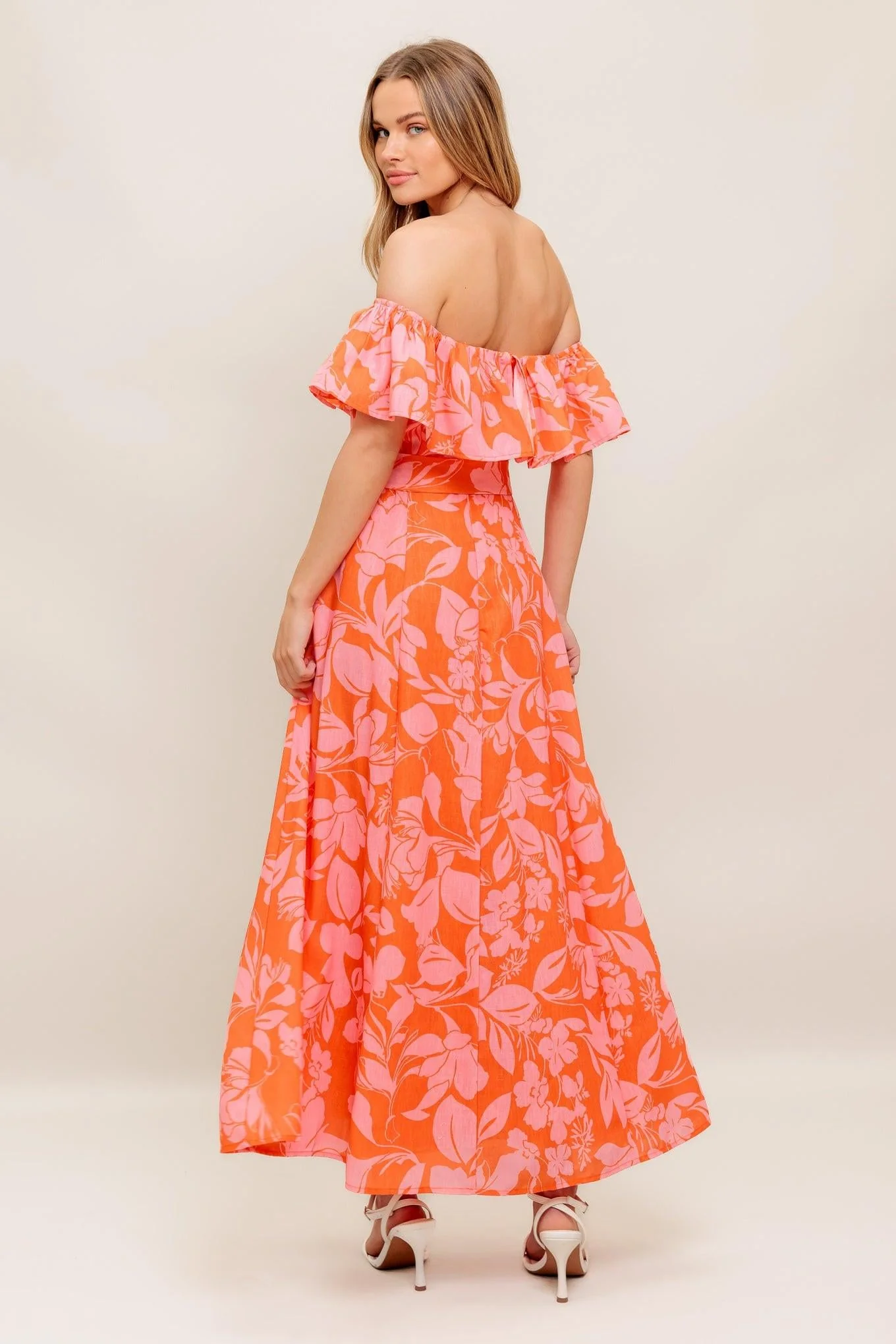 Citrus Garden Woven Midi Dress - Image 2