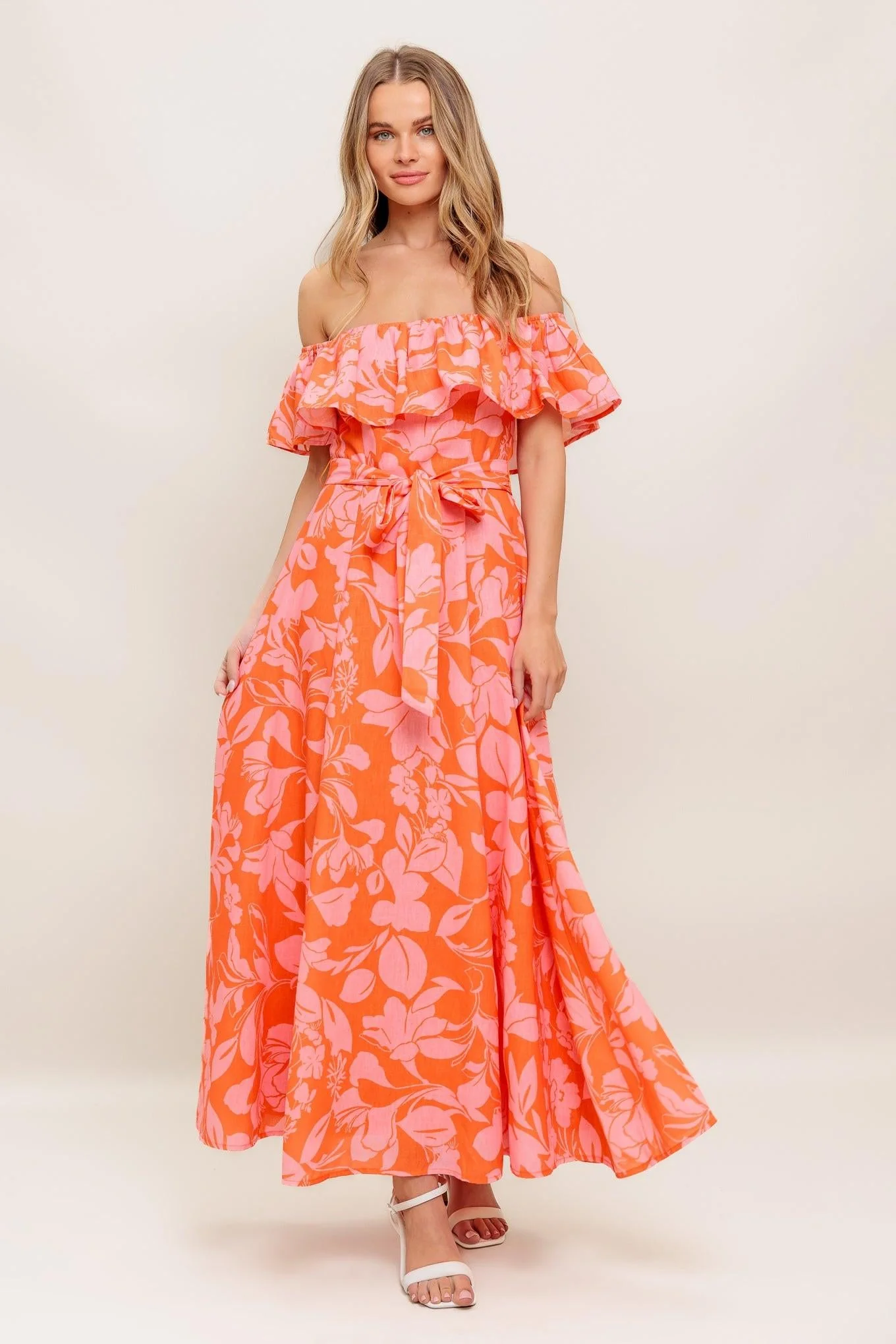 Citrus Garden Woven Midi Dress - Image 3