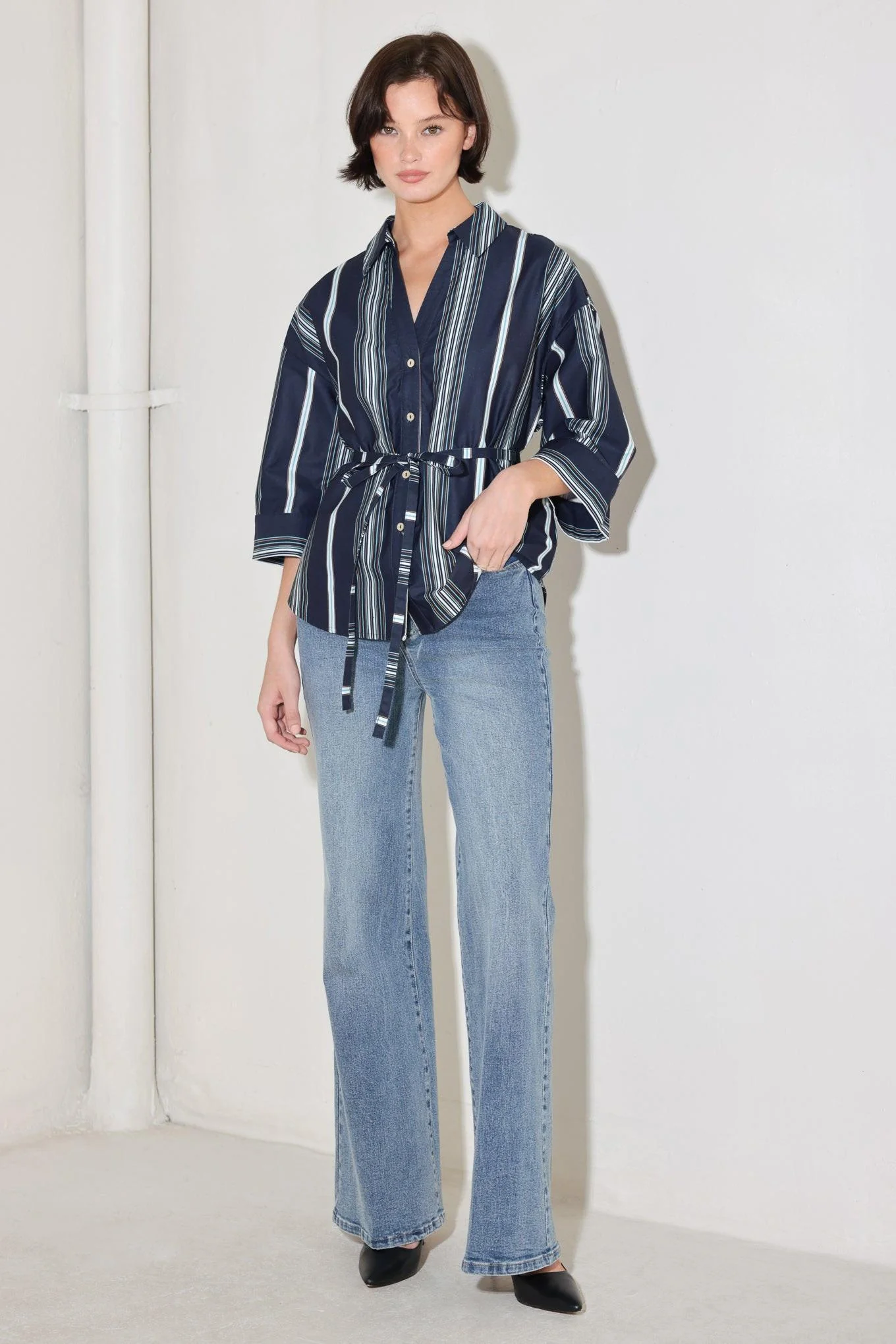 City Stripe Woven Top - Image 4