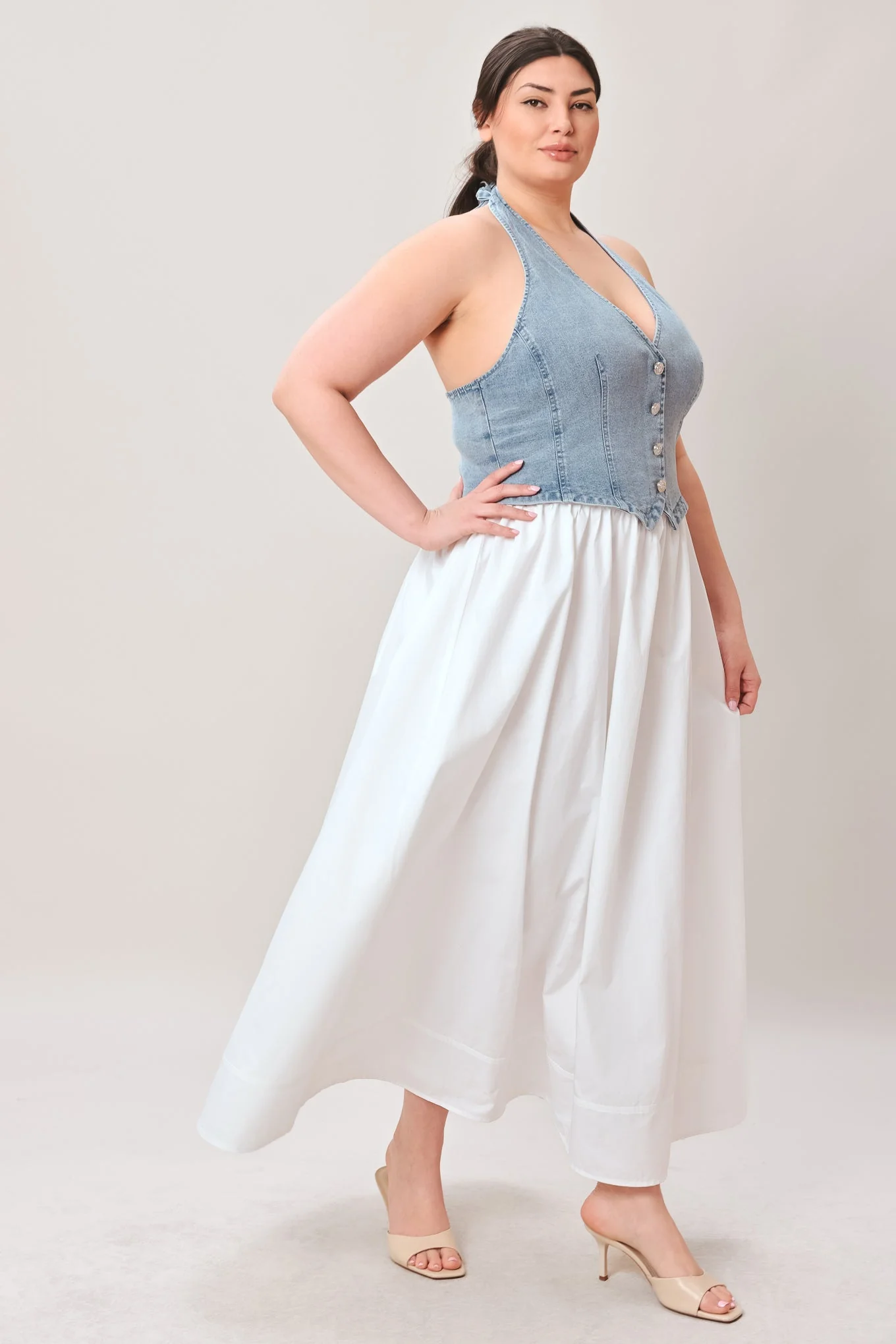 City to Coast Woven Midi Dress - Image 10