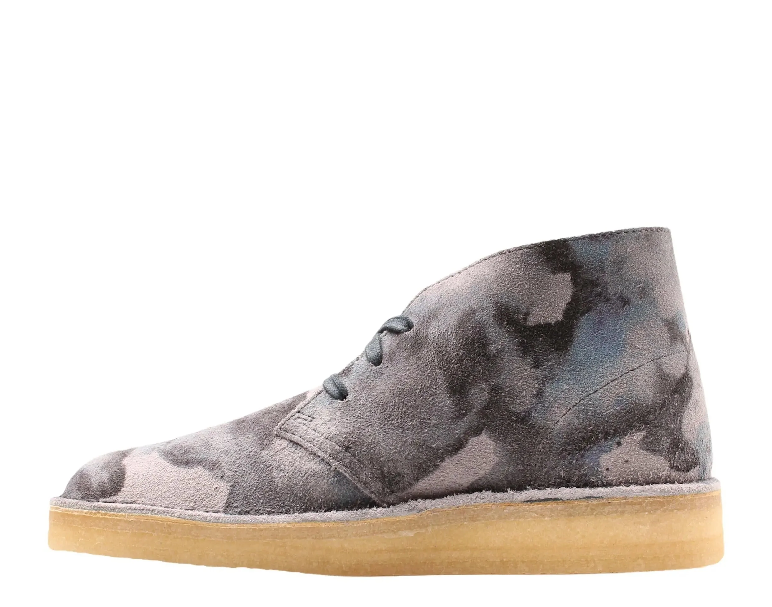 Clarks Originals Desert Coal Men Casual Chukka Boots Blue Camo - Image 3
