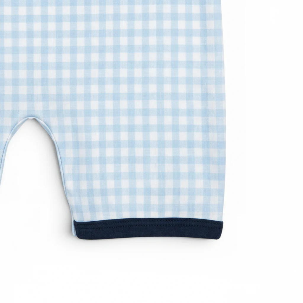 Classic Navy Gingham Boys Jon Jon - Image 2