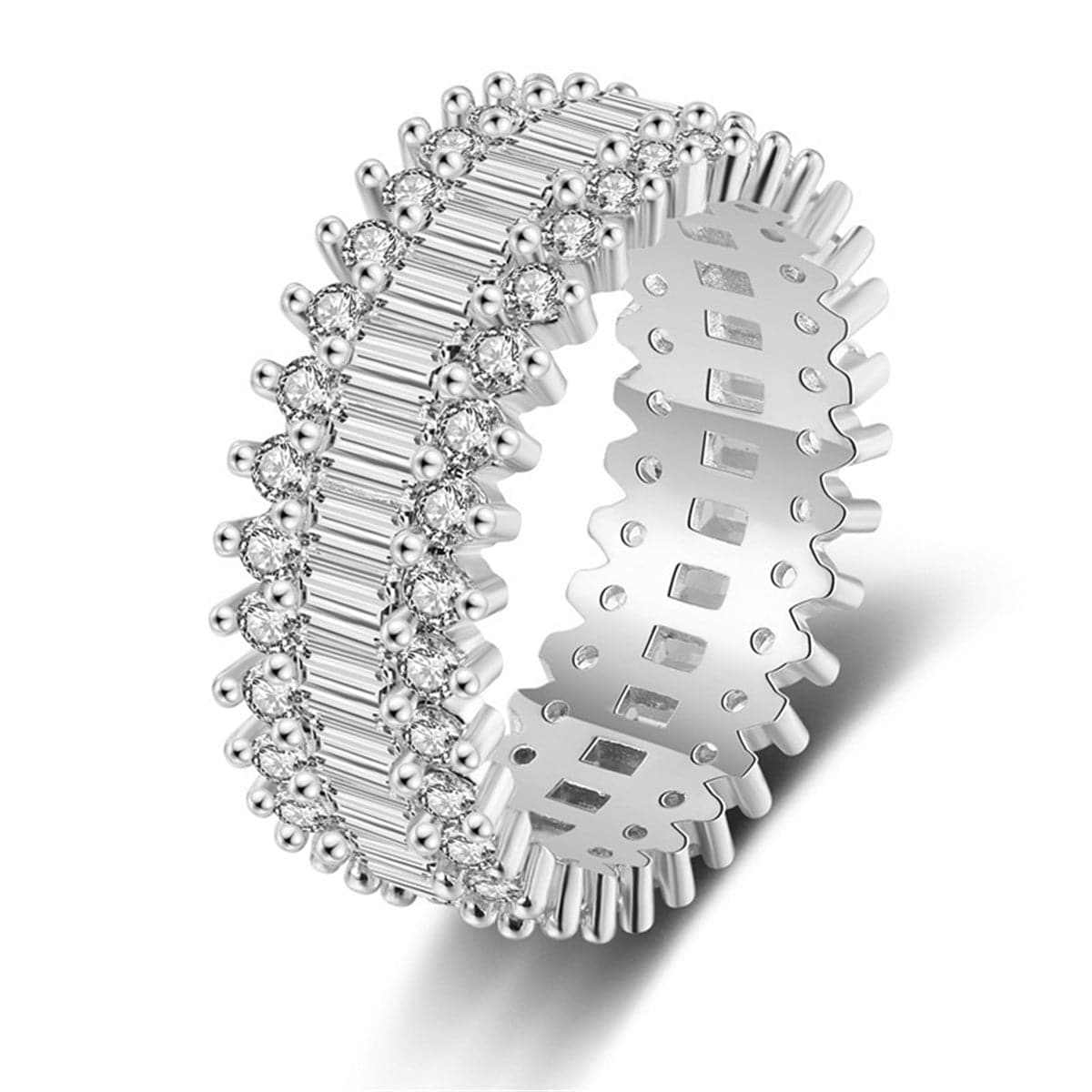 Clear Crystal & Cubic Zirconia Band Ring - Image 3