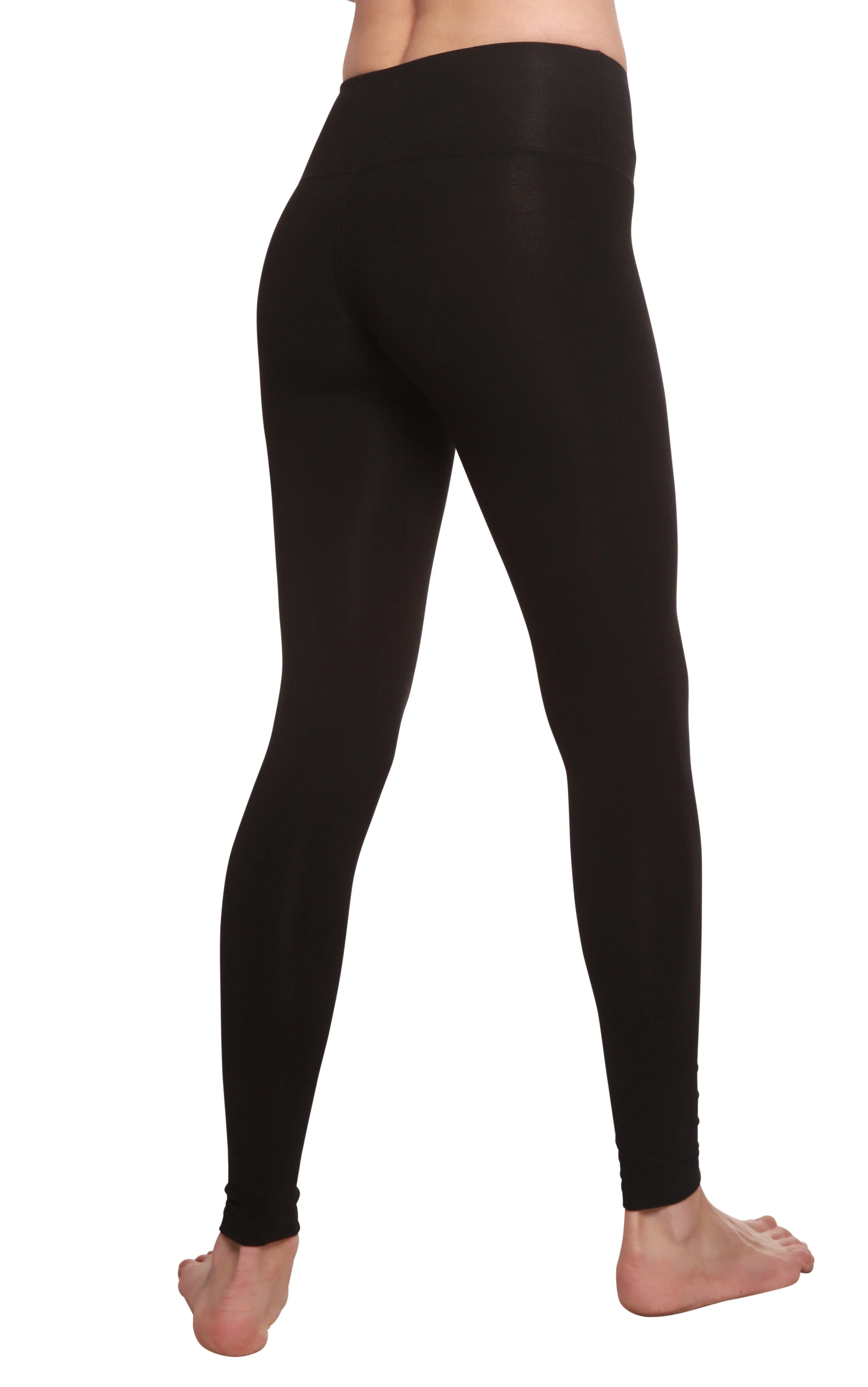 Clearance Women's Bamboo/Cotton Full Length Legging in Black - Image 4