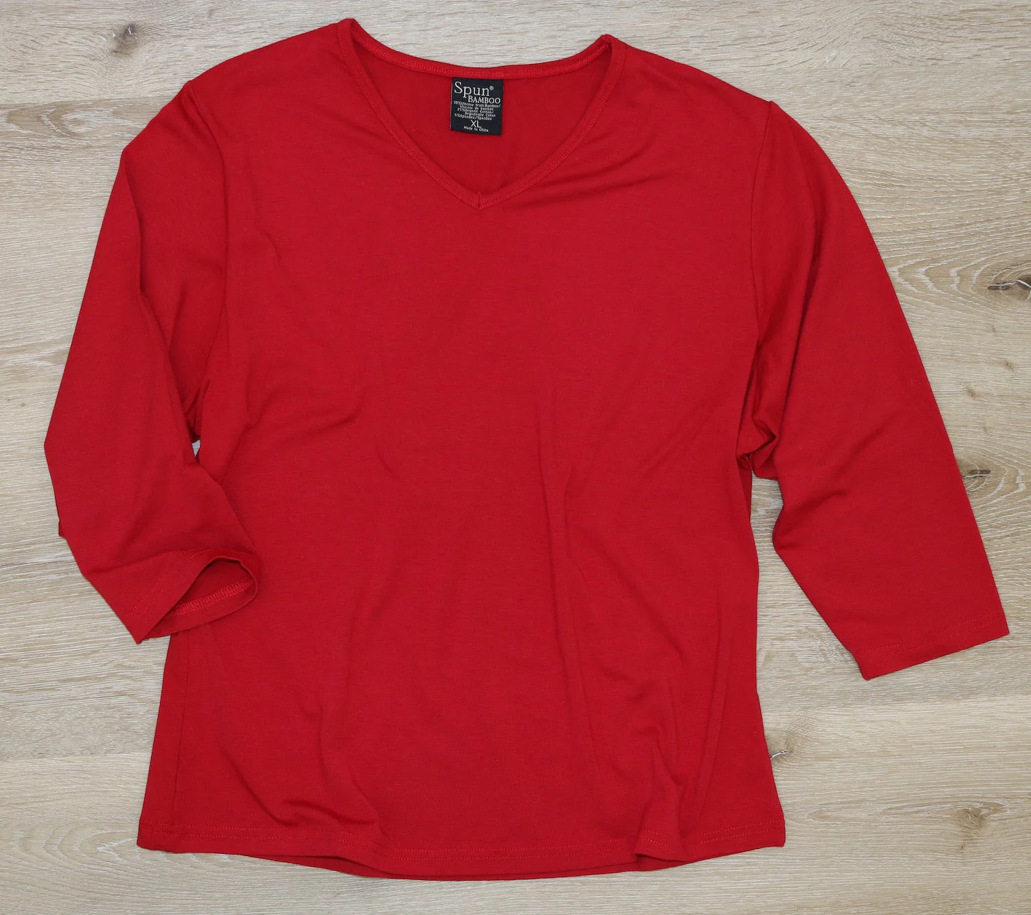 Clearance Women's Bamboo Viscose/Cotton V-Necks 3/4 Sleeve T-Shirt - Image 7