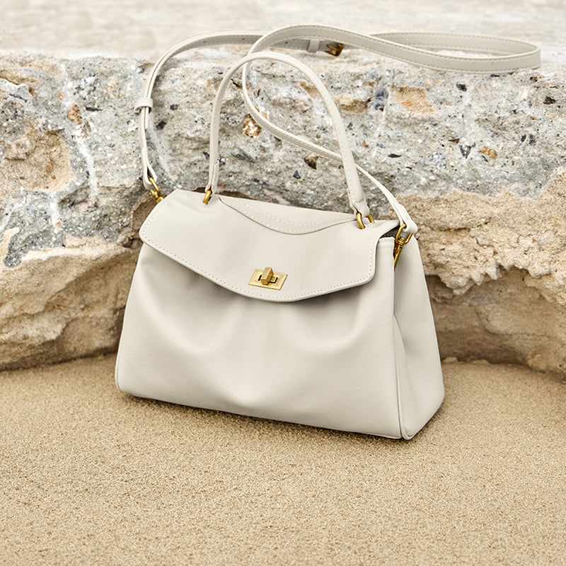 Cloud Leather Satchel Bag - Image 15