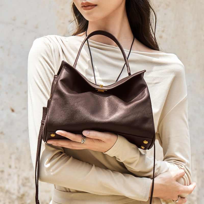 Cloud Leather Satchel Bag - Image 7