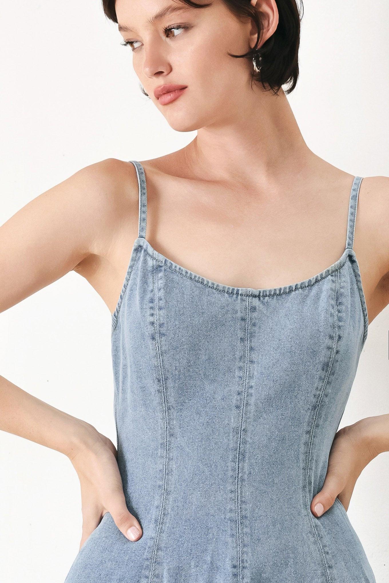 Cloud Ninette Denim Midi Dress - Image 3