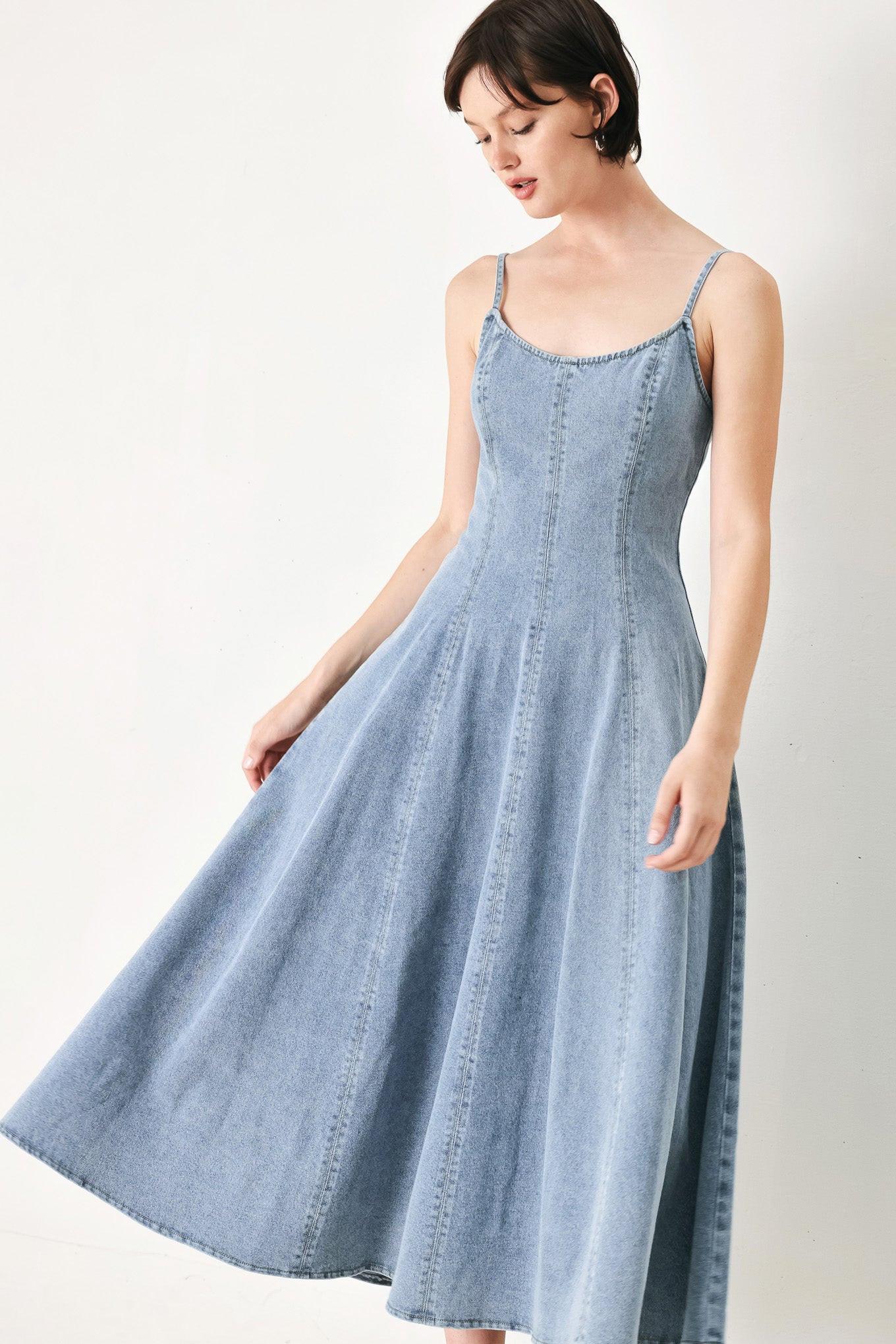 Cloud Ninette Denim Midi Dress - Image 5