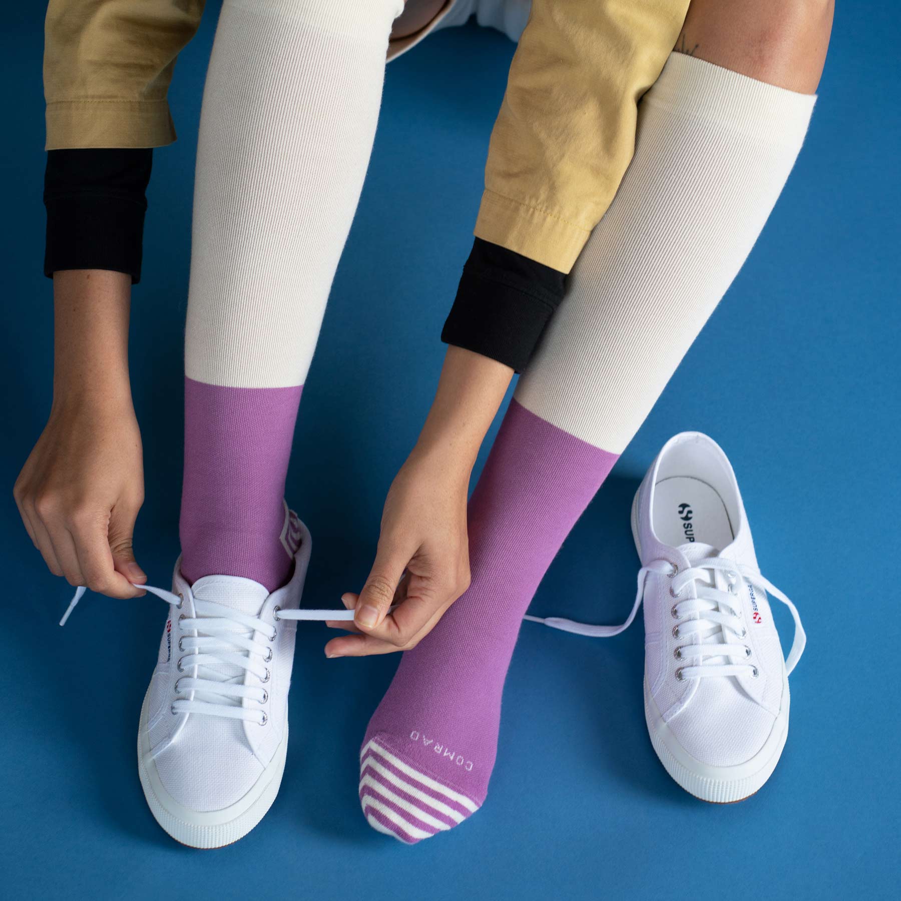 CloudCotton Compression Socks - Colorblock - Image 2
