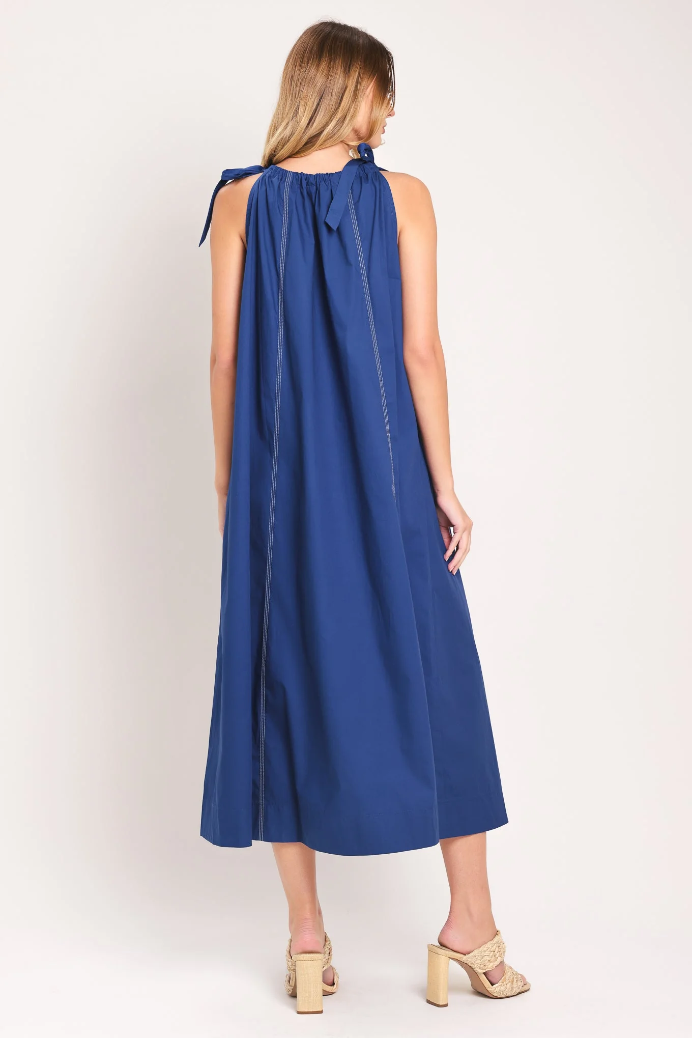 Coastal Ease Woven Midi Dress - Image 2