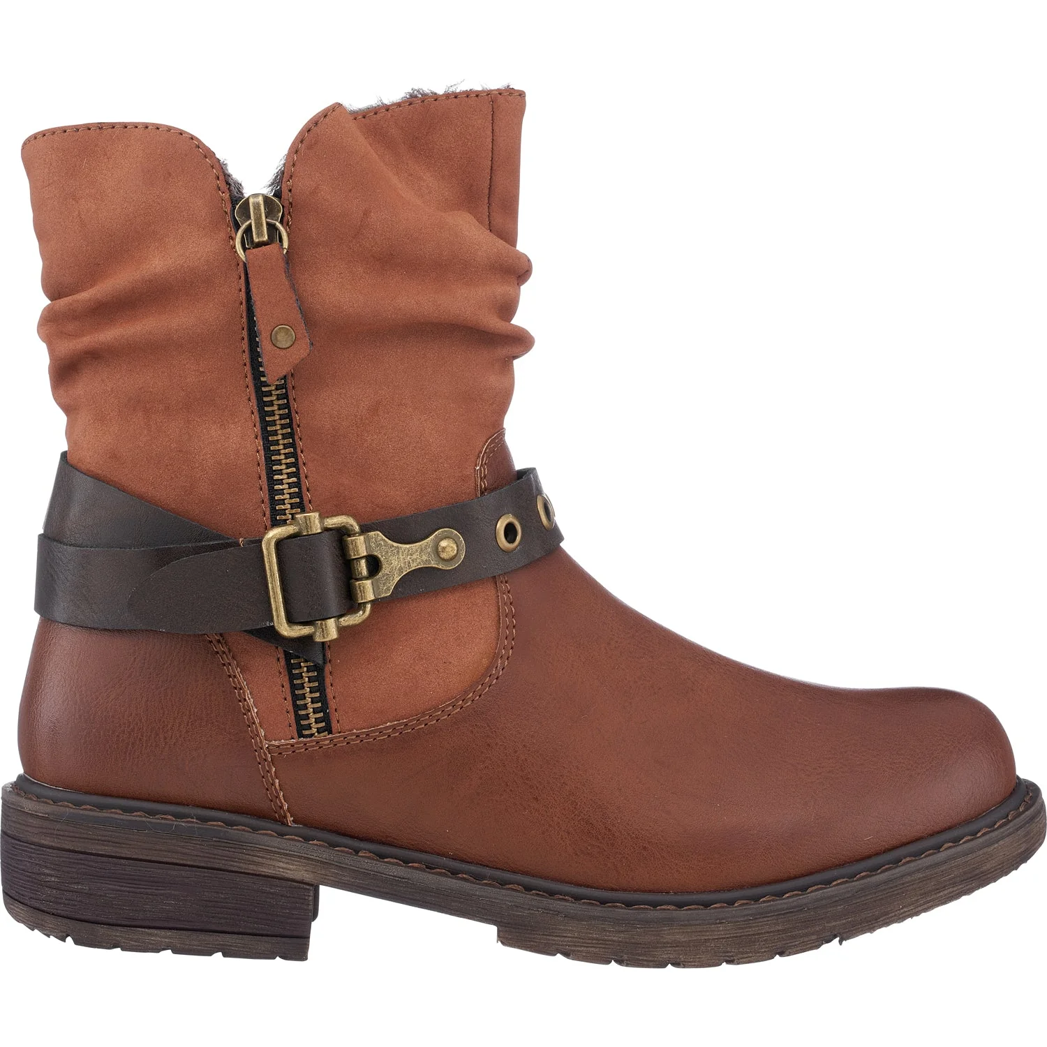 Codie Cognac Ankle Booties - Image 2
