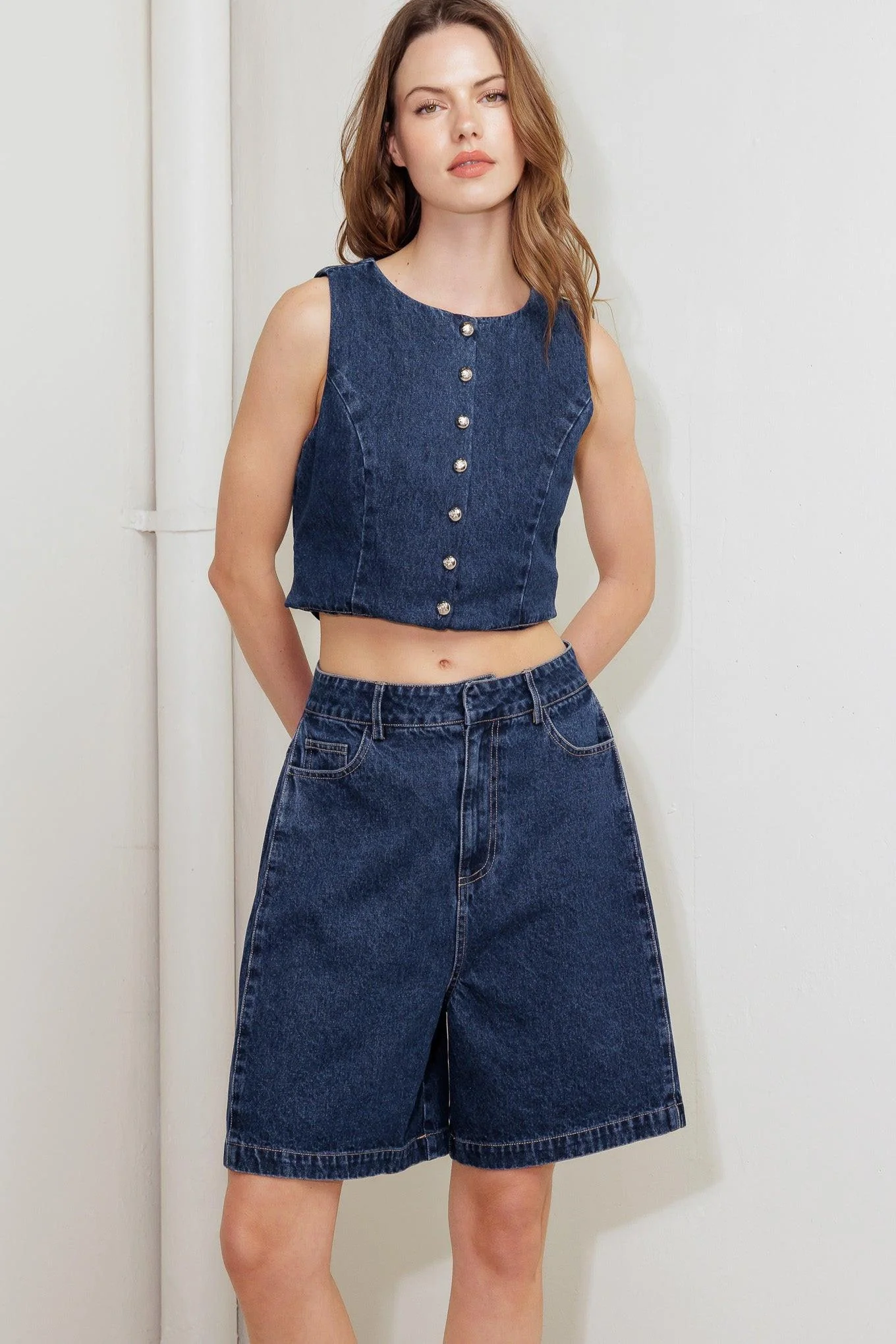Coffee Petal Denim Short - Image 5