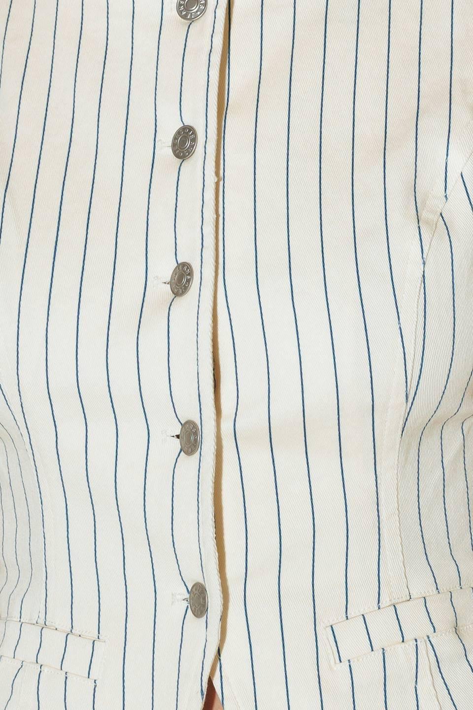 Coffee Run Striped Woven Vest - Image 7