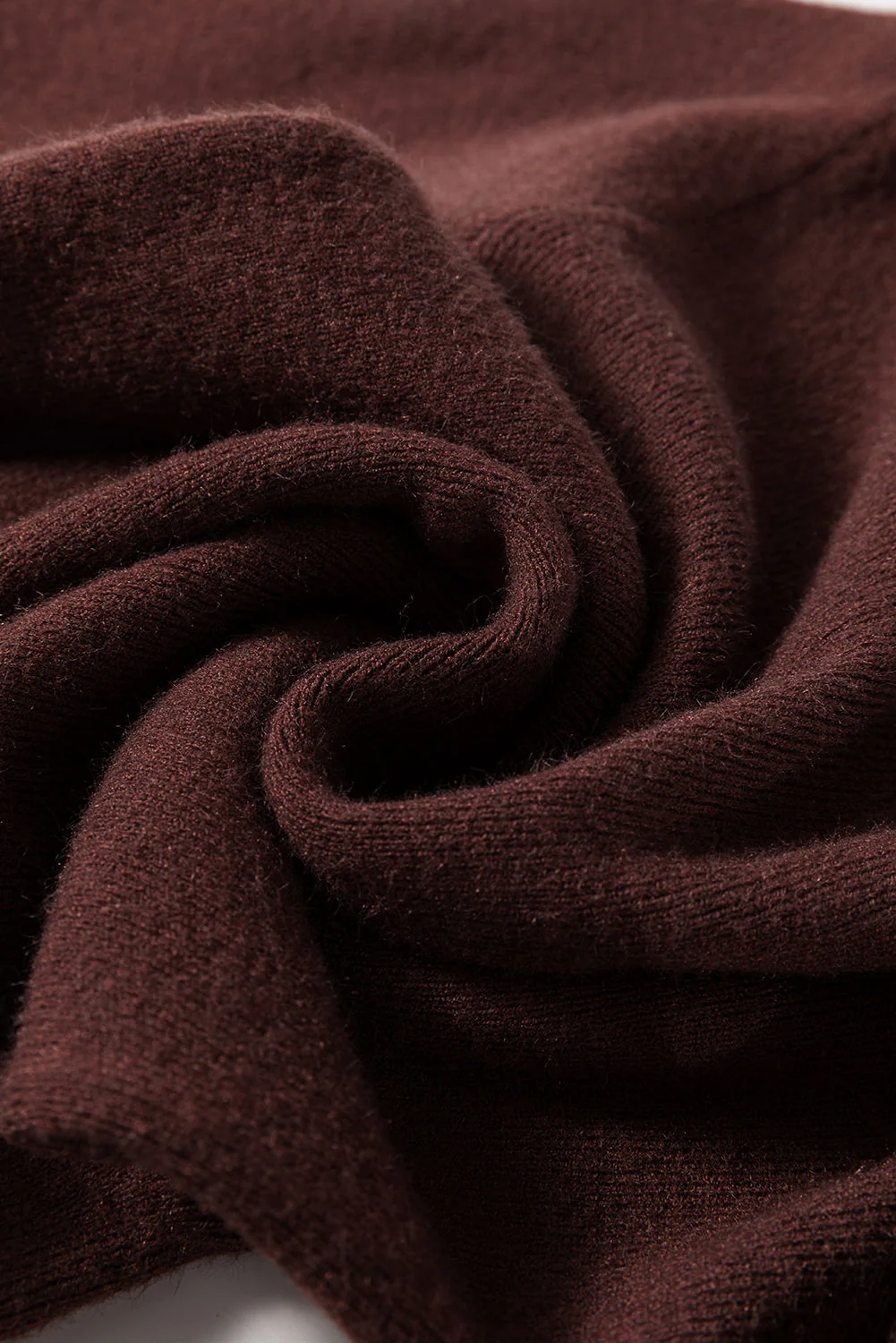 Coffee Slim Fit Mock Neck Side Slit Sweater Dress - Image 8